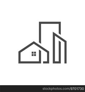  simple Building symbol Logo Vector Icon Illustration Design