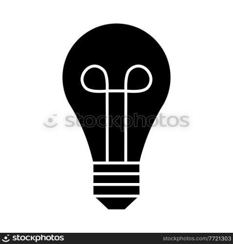 Simple Bulb Icon Isolated on White. Vector Illustration EPS10. Simple Bulb Icon Isolated on White. Vector Illustration