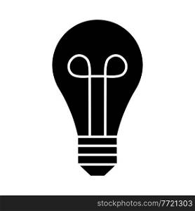 Simple Bulb Icon Isolated on White. Vector Illustration EPS10. Simple Bulb Icon Isolated on White. Vector Illustration