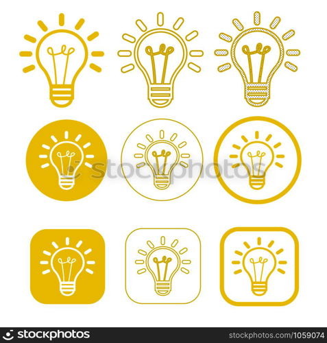 Simple Bulb icon sign design