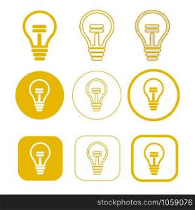 Simple Bulb icon sign design