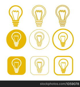 Simple Bulb icon sign design