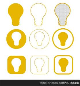 Simple Bulb icon sign design