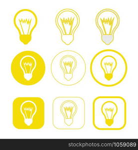 Simple Bulb icon sign design