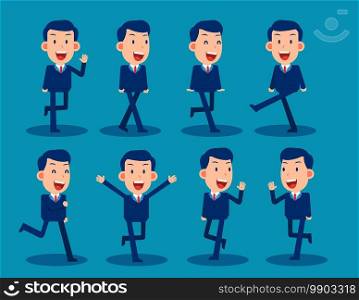 Simple businessman character for use in design. Cute cartoon vector illustration