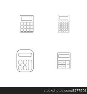 simple calculator icon illustration design