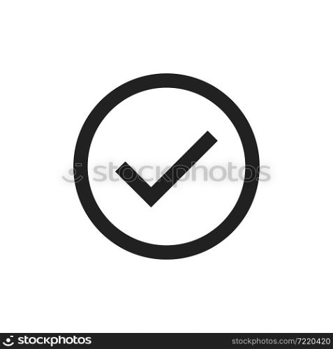 Simple check mark icon set. Yes symbol. Ok sign, checkmark in vector flat style.