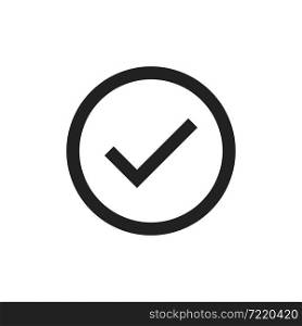 Simple check mark icon set. Yes symbol. Ok sign, checkmark in vector flat style.
