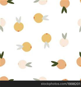 Simple citrus fruit seamless pattern on pink background. Fruits endless wallpaper. Simple vector illustation. Design for fabric , textile print, surface, wrapping, cover. Simple citrus fruit seamless pattern on pink background. Fruits endless wallpaper.