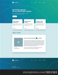 Simple clean landing page | Aligned to pixel grid | Separate layers named properly