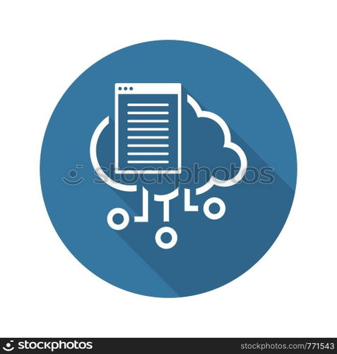 Simple Cloud Documents Vector Line Icon with open online document.. Simple Cloud Documents Vector Icon