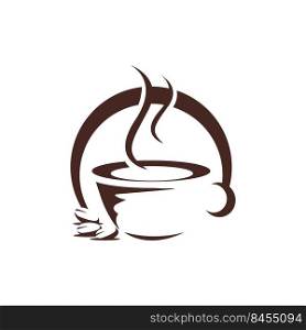 Simple Coffee beans icon. Vector and illustrations