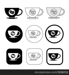 Simple coffee icon sign design