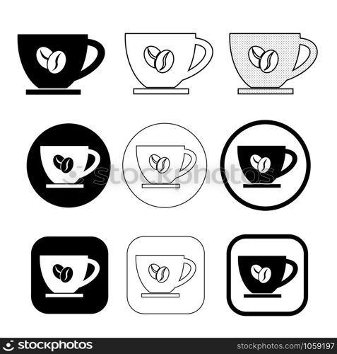 Simple coffee icon sign design