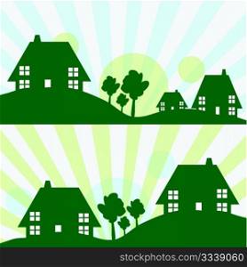 Simple concept of green houses