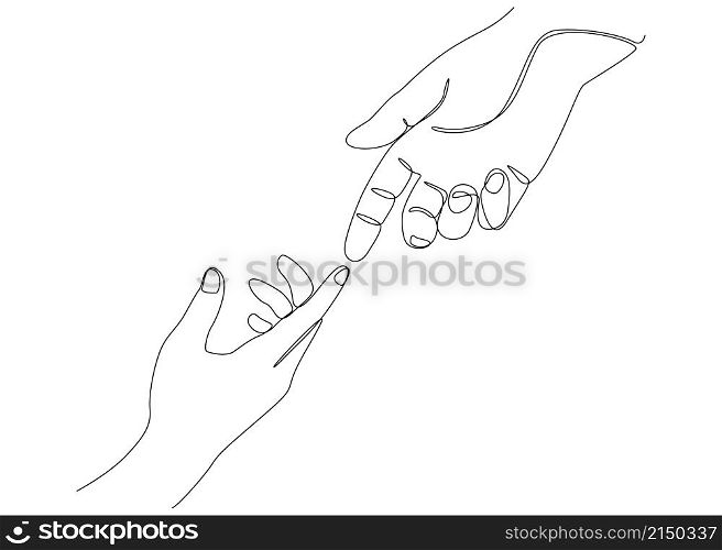 Simple continuous line drawing in shape of fingertip touch. Man and woman together, love.