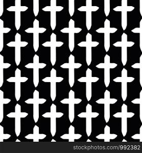 Simple crosses pattern. Minimalistic seamless pattern in scandinavian style. White crosses on black background. Simple crosses pattern. Minimalistic seamless pattern in scandinavian style. White crosses on black background.