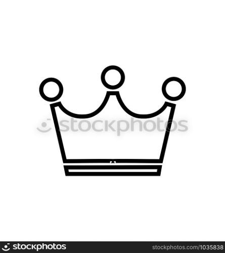 Simple crown line icon vector isolated on white eps 10. Simple crown line icon vector isolated on white