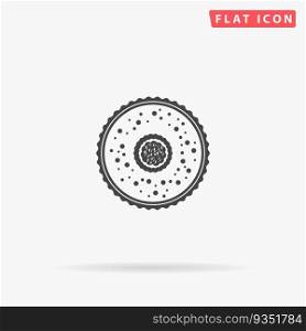 Simple cupcake. Simple flat black symbol. Vector illustration pictogram