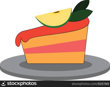 Simple cupcake with colorful sprinkles vector illustration on white background.