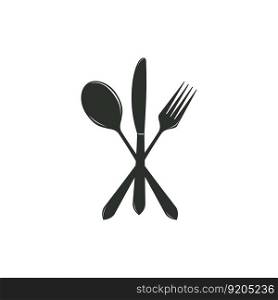 Simple cutlery icon isolated from kitchen collection. cutlery icons trendy and modern cutlery symbols on white background vector illustration