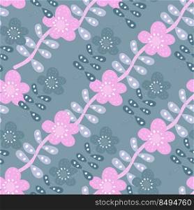 Simple daisy flower seamless pattern. Floral wallpaper. Cute ditsy print. Great for fabric design, textile print, wrapping, cover. Vector illustration.. Simple daisy flower seamless pattern. Floral wallpaper. Cute ditsy print.