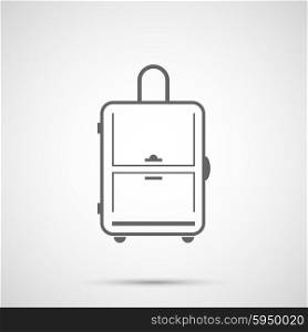 Simple design vector icon travel bag. Simple design vector icon travel bag.