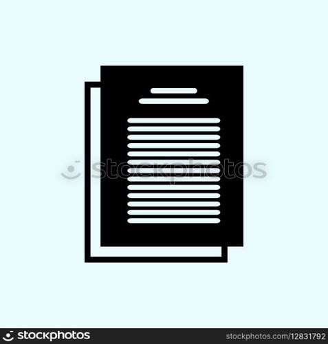 Simple Document icon on transparent background