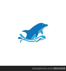 simple dolphin logo vector icon illustration design