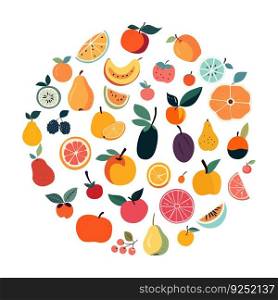 Simple doodle fruits set. Vector Illustration EPS10. Simple doodle fruits set. Vector Illustration. EPS10