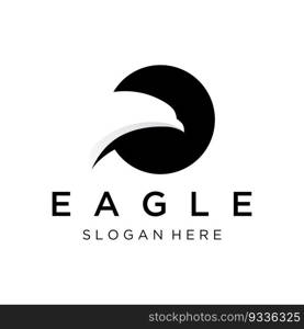 Simple eagle bird logo design with creative idea.Vector illustration.