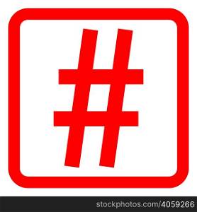 Simple element illustration. Hashtag symbol design from Social Media Marketing collection.. Simple element illustration. Hashtag symbol design from Social Media Marketing collection. web and mobile