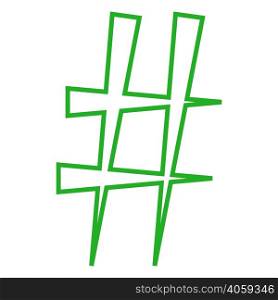 Simple element illustration. Hashtag symbol design from Social Media Marketing collection. web and mobile.. Simple element illustration. Hashtag symbol design from Social Media Marketing collection. web and mobile