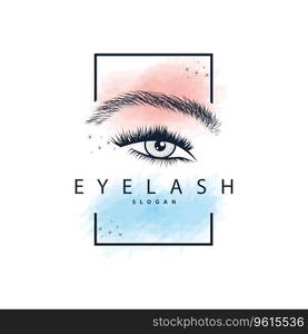 Simple Eyelash Logo Minimalist Abstract Design Templet Illustration Symbol