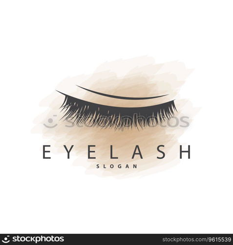 Simple Eyelash Logo Minimalist Abstract Design Templet Illustration Symbol