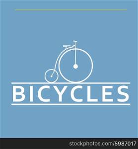 Simple flat vector images bike on the background.. Simple flat vector images bike on the background