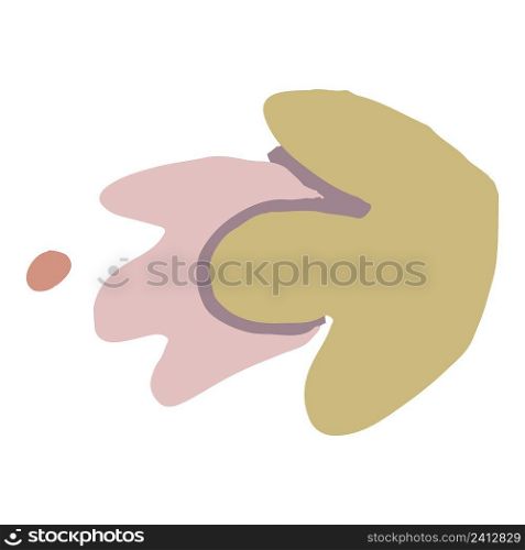 Simple flower design element isolated. Hand drawn vector.. Simple flower design element isolated.