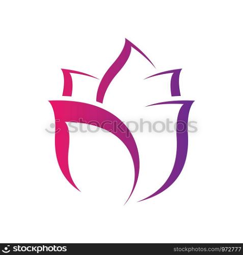 Simple flower logo vector icon design