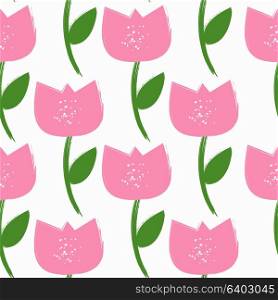 Simple Flower Seamless Pattern Background Vector Illustration EPS0. Simple Flower Seamless Pattern Background Vector Illustration