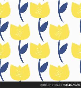 Simple Flower Seamless Pattern Background Vector Illustration EPS0. Simple Flower Seamless Pattern Background Vector Illustration