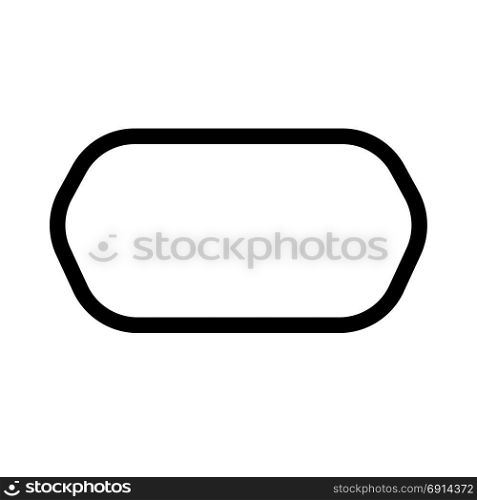 simple frame curved, icon on isolated background