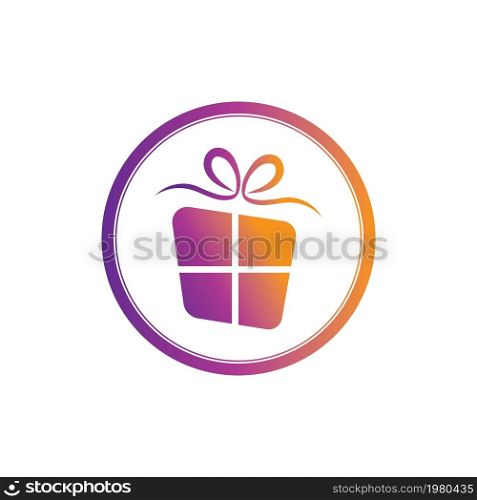 simple Gift Logo Simbol Desain Template Vektor