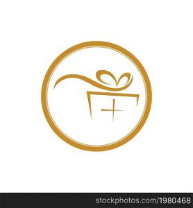 simple Gift Logo Simbol Desain Template Vektor