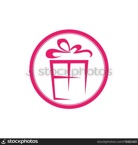 simple Gift Logo Simbol Desain Template Vektor