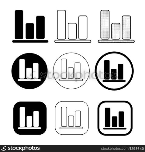 Simple Graph chart icon sign design