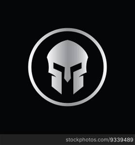 Simple greek spartan warrior helmet Logo design, with creative idea.