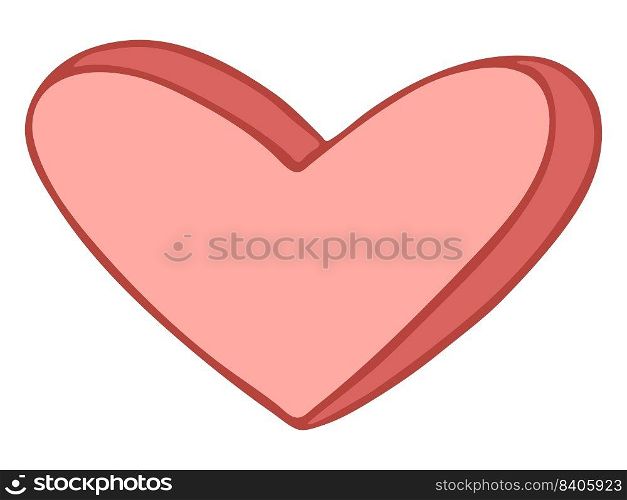 Simple hand drawn heart illustration Cute valentines day heart doodle Element for design