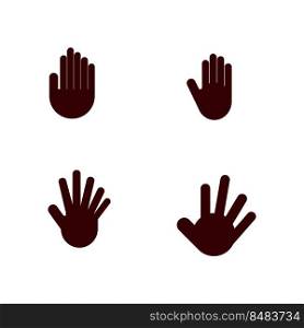 simple hand logo vector template