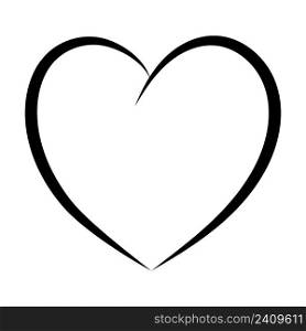 Simple heart contour icon elegant contour symbol of love