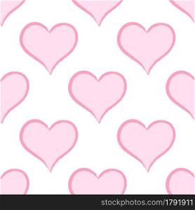 Simple heart seamless pattern for Valentines Day. Love, romantic background. Vector Illustration.. Simple heart seamless pattern for Valentines Day. Love, romantic background. Vector.